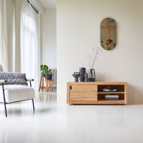 Meuble TV en bois de teck 120 Adam (1/5)