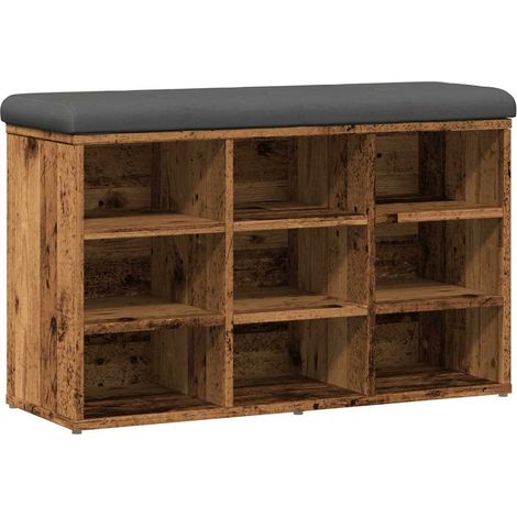 Maison Exclusive - Panca Porta Scarpe Legno Antico 82x32x50 cm Legno Multistrato