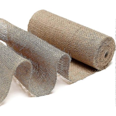 Chemin de table en ruban de jute biologique compatible avec la mise en place du dîner de Noël