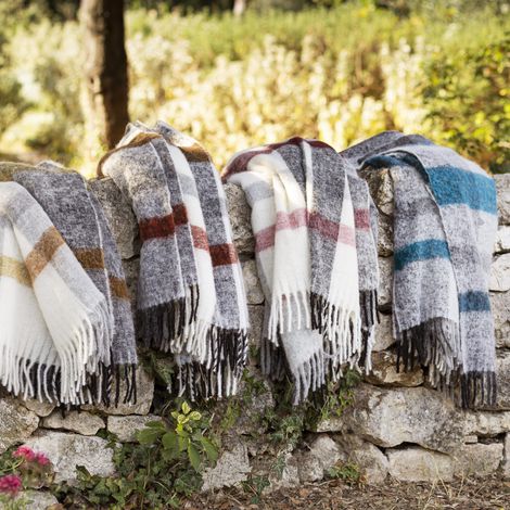 Plaid 130x180 ISEO alpaga, laine, mohair, polyamide (1/5)