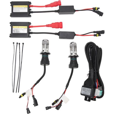 H4 Xenonlampe (5500 lm), 55-W-HID-Kit für alle Fahrzeuge, 12 V DC, 6000 K Weißlicht – AquaForge