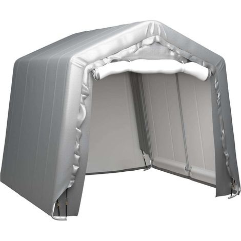 vidaXL Carpa de almacenamiento acero gris 240x240 cm (1/5)