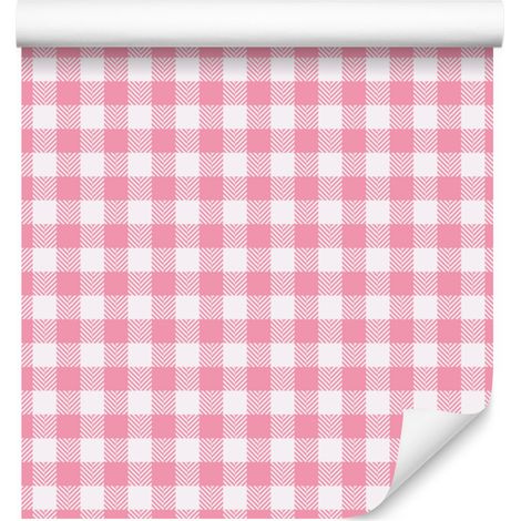 Papier peint rose poudré à motifs fins, 50 x 1000 cm (1/5)