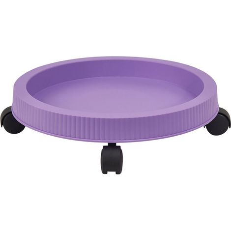 1 support à roulettes pour plantes, diamètre 24 cm, rotation 360°, adapté intérieur/extérieur, pour pots de fleurs (1/2)