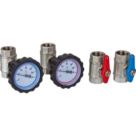 Set de raccordement de robinets à boisseau sphérique Easyflow Fresh 2 PDC 40 L/min avec circulation