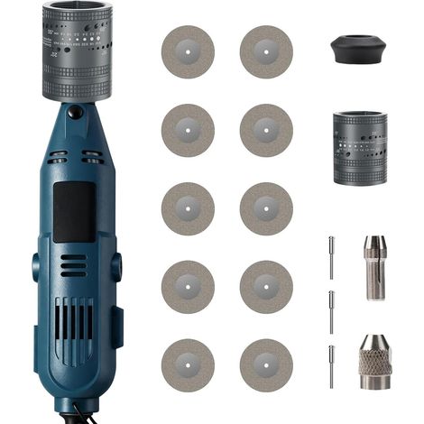 260W electrode grinder for TIG welding, tungsten electrode sharpening kit for welding, 6 sizes, 8 angles, TIG grinder with flat grinding block, cutting slot, 10 diamond grinding wheels, 3 CNC chucks