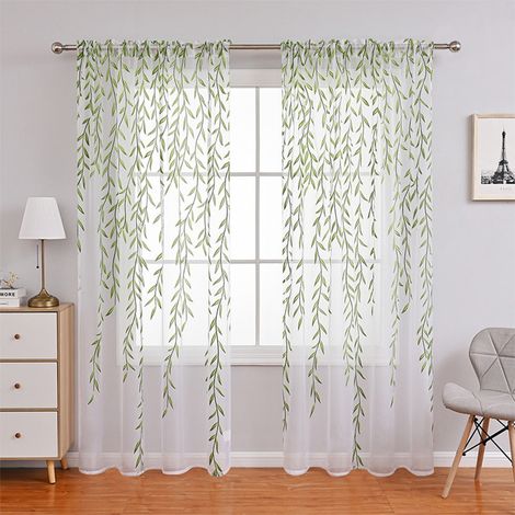Rideau De Visibilité - Rideau En Polyester Pour Filtre Lumineux - Chambre Salon - 100x200 cm - Blanc (1/5)