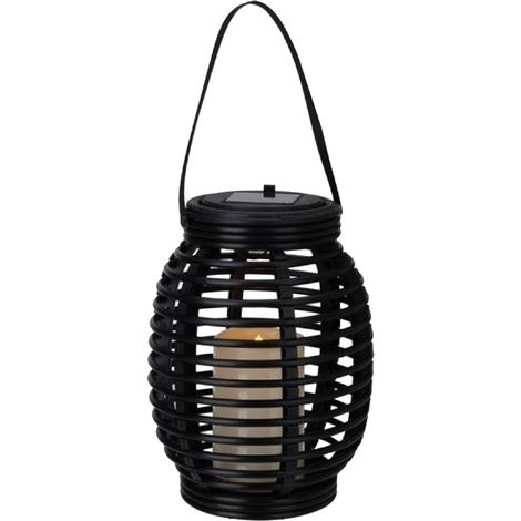 LANTERNA SOLARE IN PLASTICA colore nero