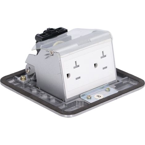 Prise électrique encastrable 250V 20A, bloc sol mural escamotable au sol, prise américaine avec couvercle, boîtier IP40, kit de protection (1/5)