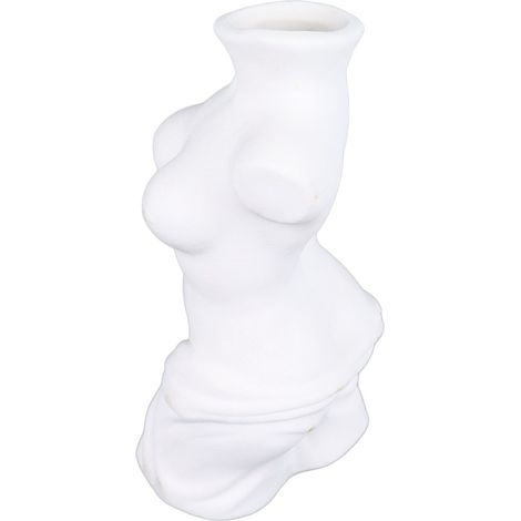 Vase corps de femme blanc céramique courbes féminines créatif décoration salon maison d'hôtes (1/5)