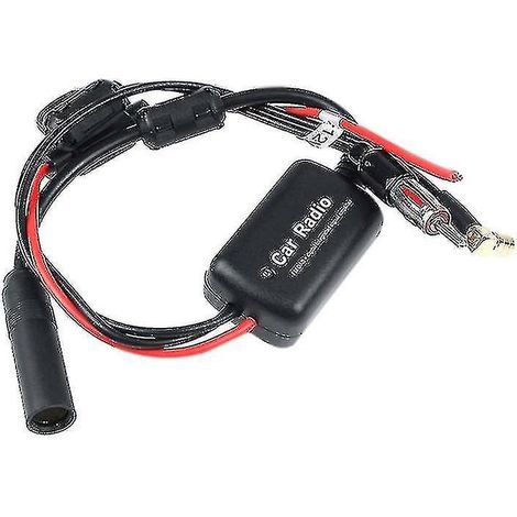 Splitter Antenne DAB FM - Adaptateur Actif pour Réception Numérique DAB+ et Radio FM/RDS - Compatible Antenne Automobile Standard - 1 Pièce