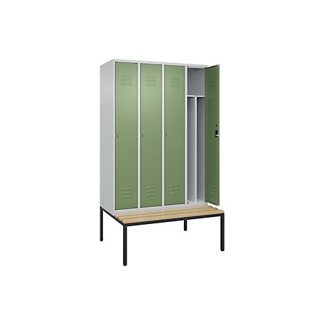 C+P  Armadietto sporco/pulito Classic PLUS con panca  stretto 