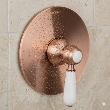 PaulGurkes Kupfer Unterputz Einhandmischer Mischbatterie Nostalgie Rote Bronze (1/4)