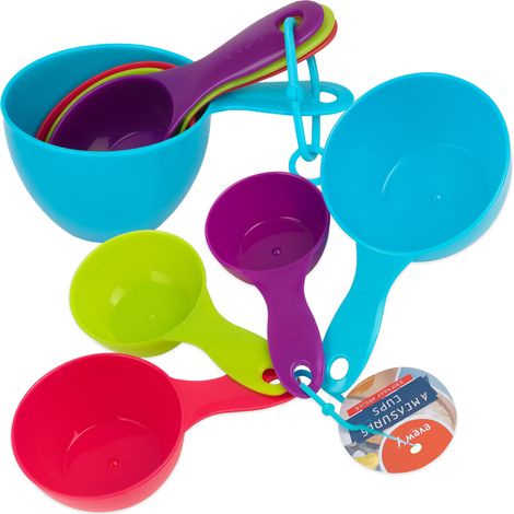 BC 4x Küchenmesslöffel-Mehlmessbecher-Set in Gramm
