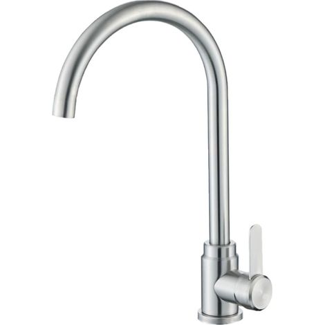 Mitigeur de lavabo, inox 304, eau chaude/froide, pour lavabo (1/5)