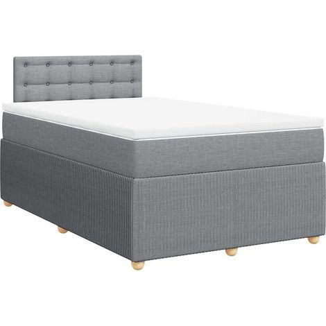 Maison Exclusive - Giroletto a Molle con Materasso Grigio Chiaro 120x190cm Tessuto