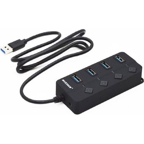 Trade Shop - Hub 4 Porte Usb 3.0 Adattatore Di Alimentazione Per Laptop Desktop Hub3-04 - (1/2)
