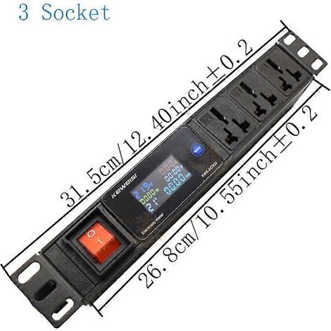 Multiprises PDU, voltmètres numériques, prises 2-10 V, baies réseau, racks, tableaux d'alimentation, prises 16 A, prises à 3 trous (1/4)