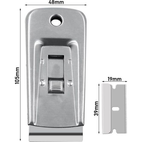Grattoir Métallique - Lame Rétractable En Laiton - Pour Verre Céramique Carrelage Miroir - 105 cm (1/4)