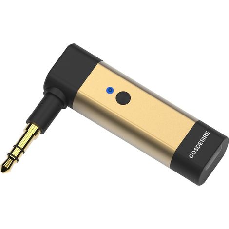 Adaptateur Bluetooth 5.3 sans fil en aluminium avec prise jack 3,5 mm mâle et double connexions, pour TV, avion, lecteur CD, compatible avec les écouteurs Bluetooth, enceintes, barre de son (1/5)