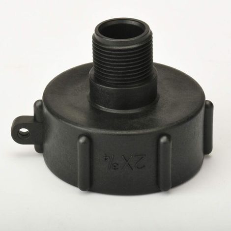 Adaptateur IBC S60 à raccord à vis pour réservoir d'eau IBC 2 pouces x 3/4 pouce (1 pièce) (1/3)