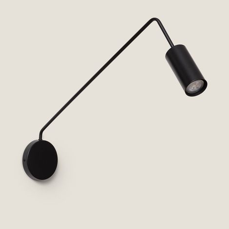 Lámpara de Pared Orientable Metal Magno Negro