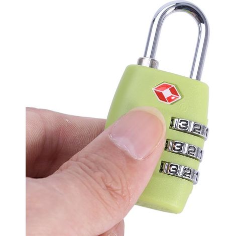 TSA Approved 3-Digit Combination Luggage Lock, Keyless Travel Padlock for Suitcases, Backpacks, and Other Bags - Green (GREEN) (1/5)