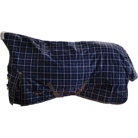 165 cm, Marrone: Coperta da paddock impermeabile con collo alto imbottita 300 g in tessuto anti strappo modello Aberdeen
