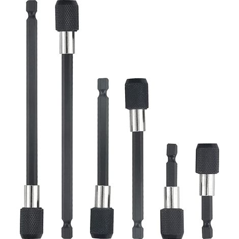 6 magnetische Sechskant-Schraubendreherbits, 6,35 mm (60/100/150 mm)