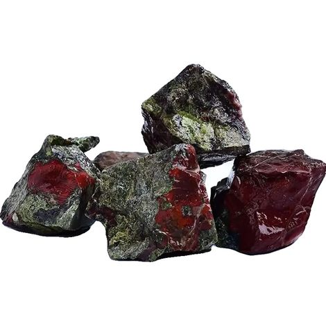 Piedra de sangre de dragón, muestras naturales en bruto, decoración para sanación energética, piedra de sangre de dragón, 3-4 cm (1/2)