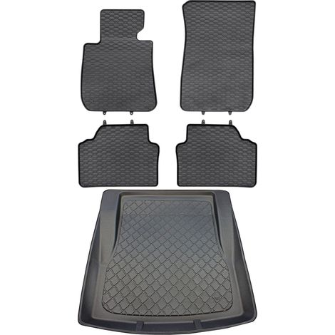 Juego de alfombrillas de goma para coche y alfombrilla para maletero para BMW Serie 3 E90 Sedán (marzo de 2005 a diciembre de 2011).