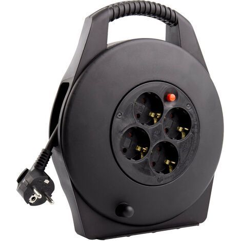 Bobina Prolunga Cavo Elettrico 10m 3x1.5 mm Nero