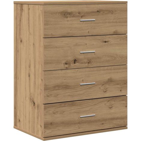 Buffet,Bahut,Meuble de Rangement chêne artisanal 60 x 39 x 80 cm Bois d'ingénierie CFW89592 (1/5)