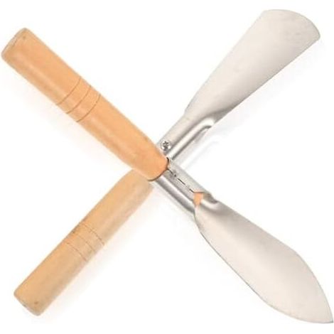 5x30cm 2 pezzi attrezzi da giardinaggio in acciaio inossidabile con manico trapiantatore e pala per fiori per giardinaggio e frutteto