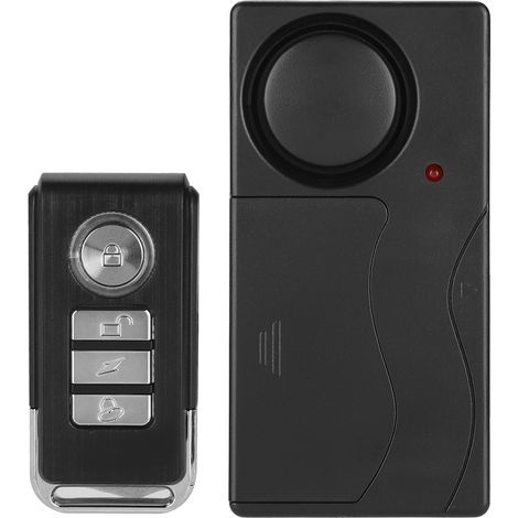 Alarme antivol sans fil à vibration avec télécommande pour porte, fenêtre ou vélo (1/5)