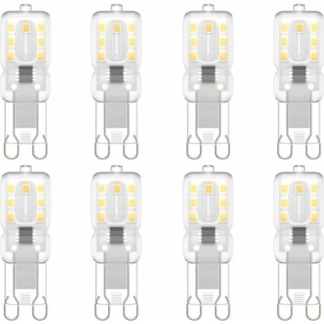 Ampoule LED G9, 220 V, blanc naturel 3000 K, équivalent halogène 30 W, lot de 8 - Parfait (1/5)