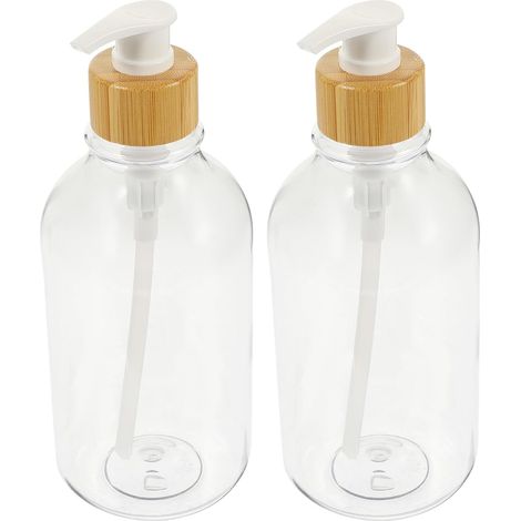 Distributeur de savon rechargeable pour salle de bain, 2 bouteilles PET de 500 ml (1/5)