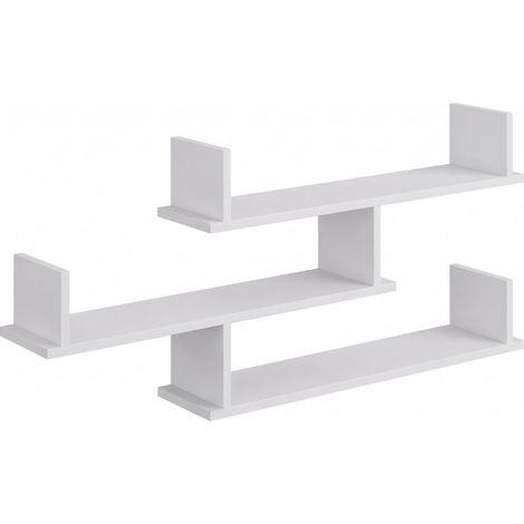 Selsey Kassi - Estantería de pared con 3 estantes - 119 cm - Blanco (1/5)
