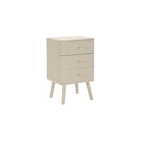 Table de chevet Shy 3 tiroirs design compact moderne (1/5)