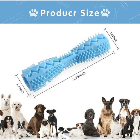 3-teiliges Welpen-Kauspielzeug, Kauspielzeug für kleine Hunde, Kauspielzeug zur Zahnreinigung für Welpen, Kauspielzeug in Form einer Hundezahnbürste, Kauspielzeug in Stöckchenform (1/4)
