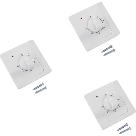 Minuteur numérique électrique 3X AC 220V 10A 30 min avec bouton rotatif, type mécanique (1/5)