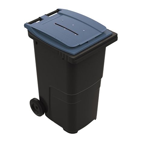 Conteneur poubelle 240 litres pour le tri du papier confidentiel - Conteneur poubelle bleu - 210041PC