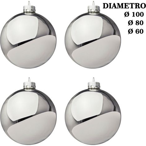 Sfera vetro Bizzotto Ø6cm argento lucido (1/4)