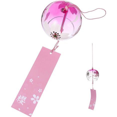 Carillon éolien en verre de style japonais, étiquette simple et élégante, clochettes à vent (motif 3)-78cm-Assorted Color 1 (1/3)