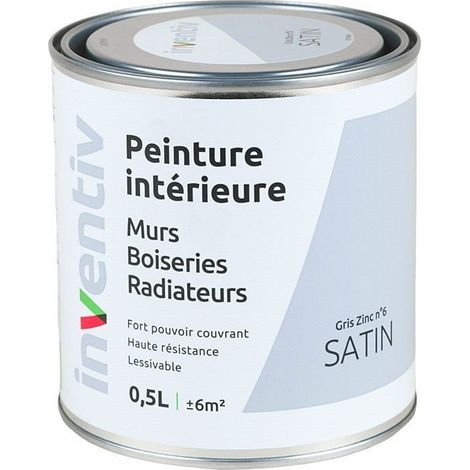 Peinture Intérieure Satinée INVENTIV - Gris Zinc 6 - 0,5L