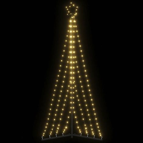 vidaXL Albero di Natale a LED 339 LED Bianco Caldo 182 cm (1/5)