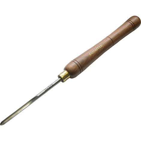 1 - Ciseau À Bois - Gouge À Broche - Acier Rapide HSS - Pour Rainures En U Et Tournage Sur Tour À Bois - Manche Noyer - 8mm X 41cm