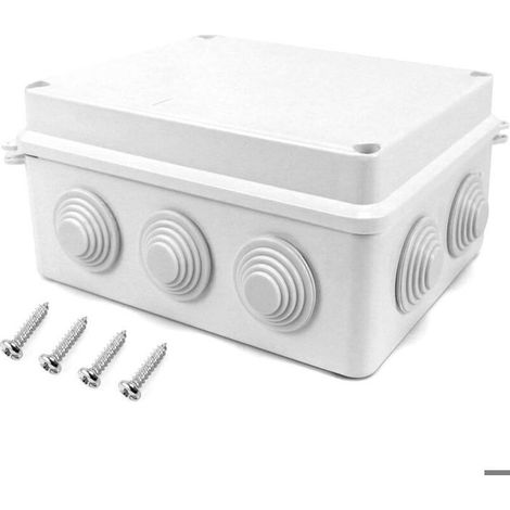 Boite de derivation, IP65 en plastique ABS, etanche exterieur, Blanc, 150 x 110 x 70 mm (1/5)