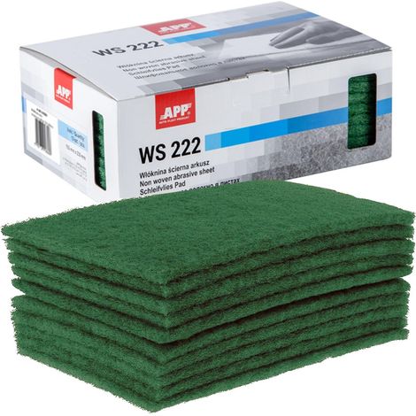 Tampons abrasifs 150 x 230 mm Vert, 10 pièces, grain 240-280 (1/4)