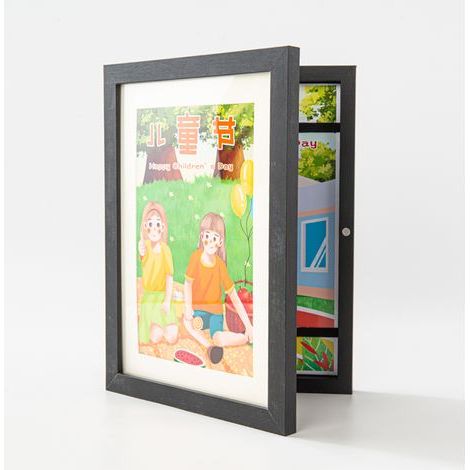 Interchangeable Kids Art Frames, Front Opening Kids Art Frames and Interchangeable 3D Picture Display for A4, Kids Photo Frame and Picture Frames, Crafts